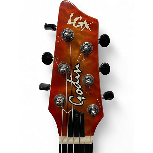 Used Godin LGX-SA Orange Solid Body Electric Guitar