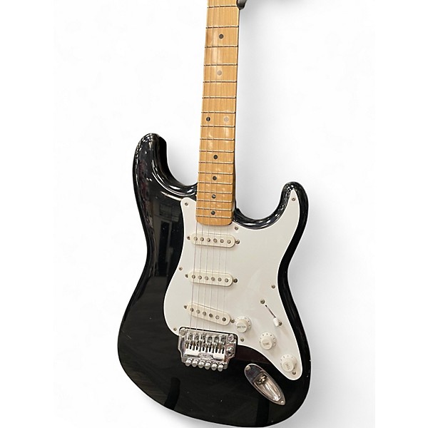 Used Squier STRATOCASTER E SERIES Made in Japan Black Solid Body Electric Guitar