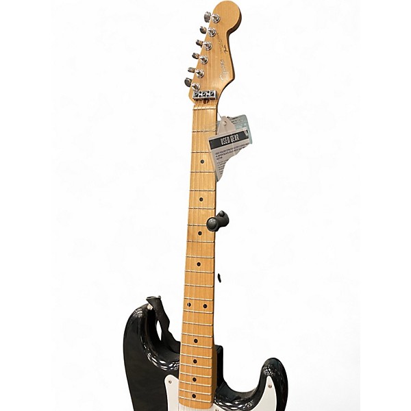 Used Squier STRATOCASTER E SERIES Made in Japan Black Solid Body Electric Guitar