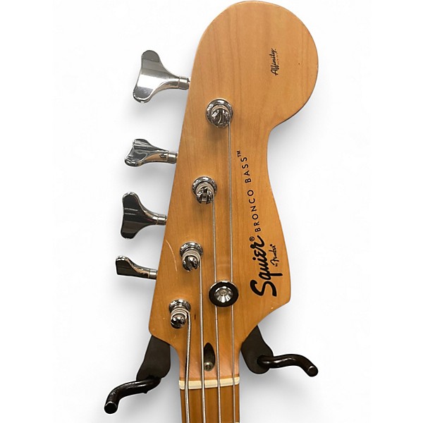 Used Squier Bronco Torino Red Electric Bass Guitar