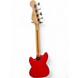 Used Squier Bronco Torino Red Electric Bass Guitar