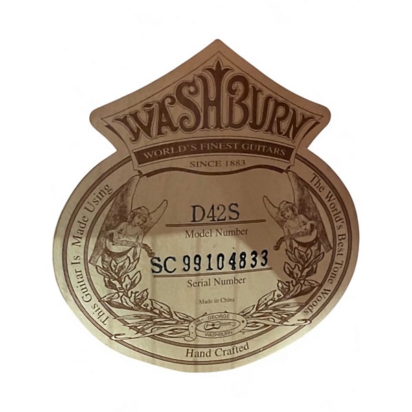 Vintage 1990s Washburn D42S Natural Acoustic Guitar