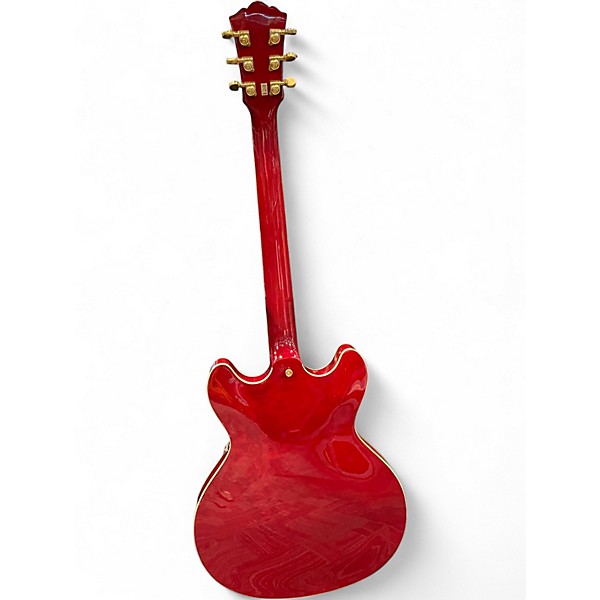 Used Washburn HB35 Cherry Red Hollow Body Electric Guitar