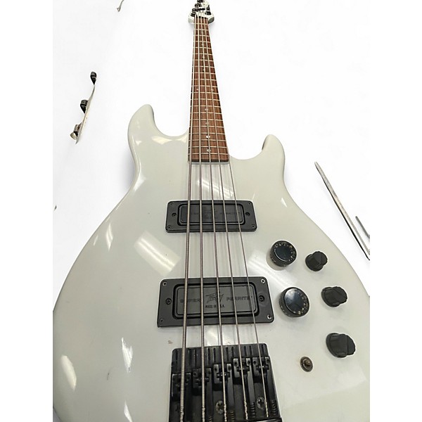 Used Peavey Dyna Bass 5 White Electric Bass Guitar
