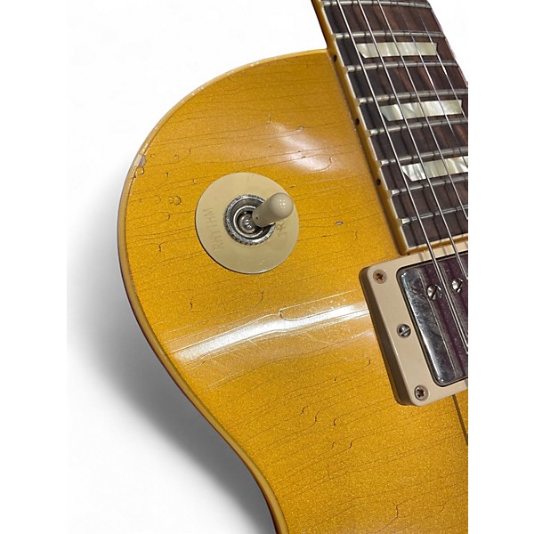 Used Gibson Custom Shop True Historic 1957 Les Paul Standard Gold Top Solid Body Electric Guitar