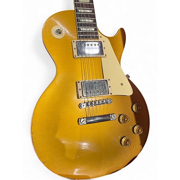 Used Gibson Custom Shop True Historic 1957 Les Paul Standard Gold Top Solid Body Electric Guitar