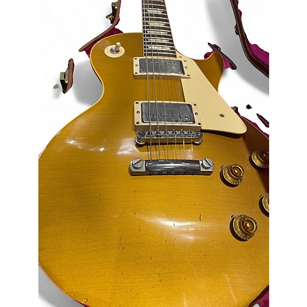 Used Gibson Custom Shop True Historic 1957 Les Paul Standard Gold Top Solid Body Electric Guitar