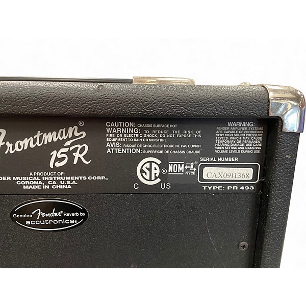 Used Fender Frontman 15R 1X8 15W Guitar Combo Amp