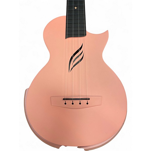 Used Enya carbon fiber nova u concert ukulele Pink Ukulele