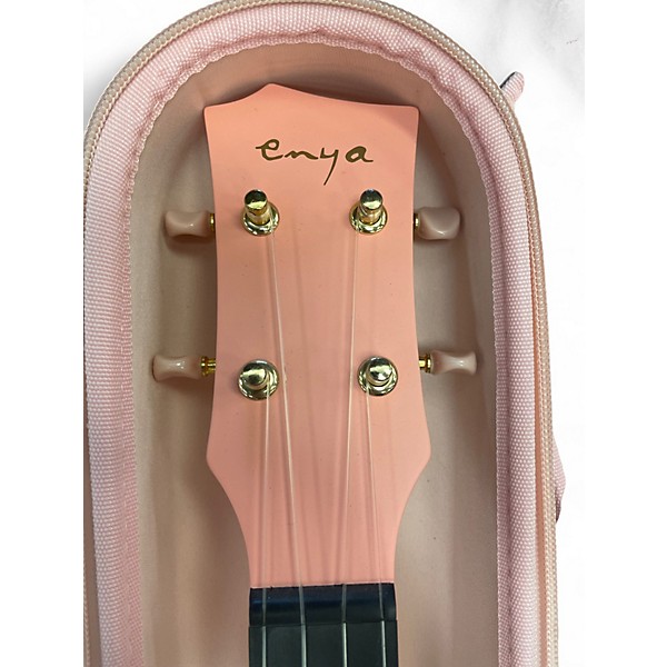 Used Enya carbon fiber nova u concert ukulele Pink Ukulele