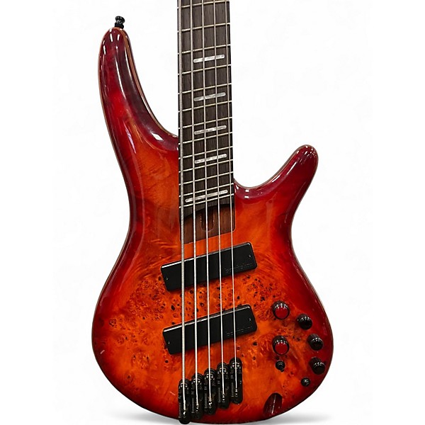 Used 2022 Ibanez SRMS805 TOPAZ BURST Electric Bass Guitar