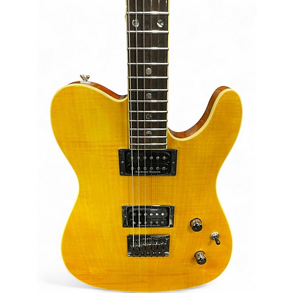 Used 2022 Fender Special Edition Custom Telecaster FMT HH Amber Solid Body Electric Guitar