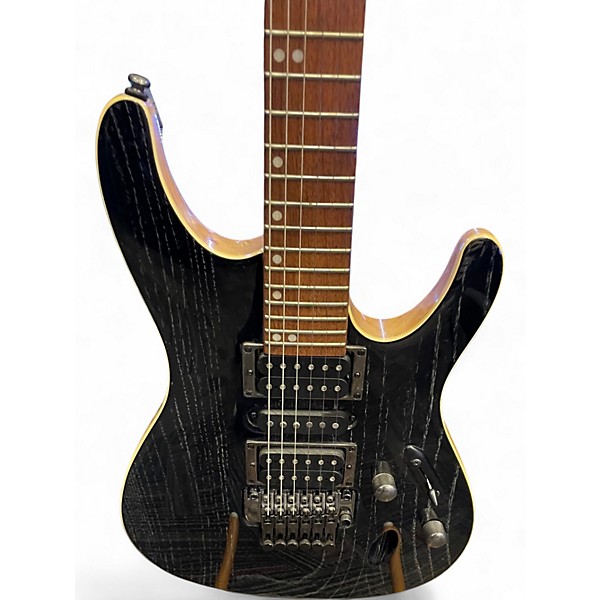 Used Ibanez S570AH Trans Black Solid Body Electric Guitar