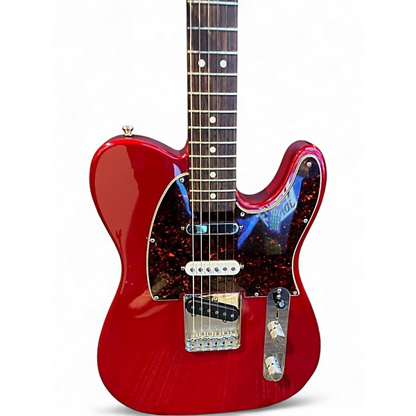 Used Fender Deluxe Nashville Telecaster Candy Apple Red Solid Body Electric Guitar