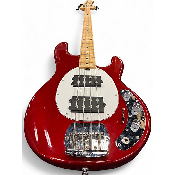 Used Sterling by Music Man Sub Series Ray4 HH Candy Apple Red Electric Bass Guitar