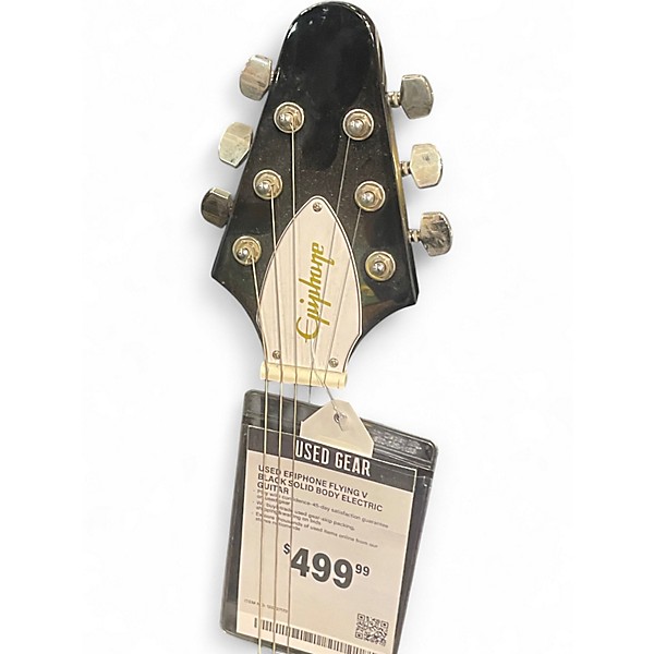 Used Epiphone FLYING V Black Solid Body Electric Guitar