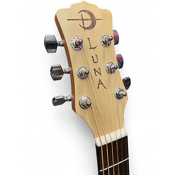 Used Luna WA BAMBOO GAE Natural Acoustic Electric Guitar