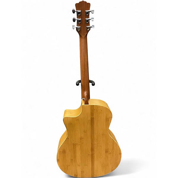 Used Luna WA BAMBOO GAE Natural Acoustic Electric Guitar