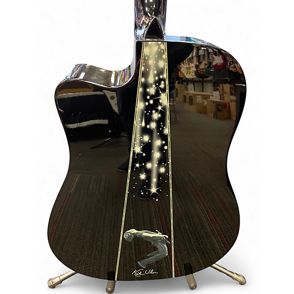 Used Keith Urban NIGHT STAR Blue Acoustic Electric Guitar