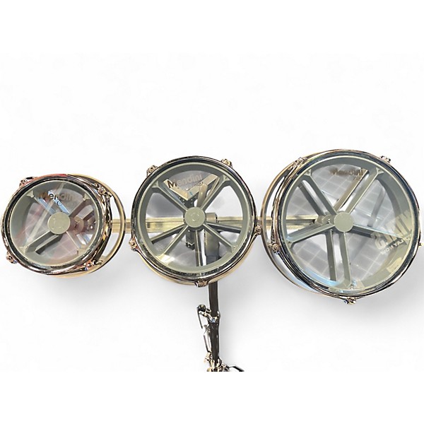 Used Mendini 3 Piece Roto Toms Light Blue Drum Kit