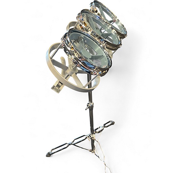 Used Mendini 3 Piece Roto Toms Light Blue Drum Kit