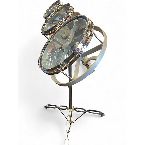 Used Mendini 3 Piece Roto Toms Light Blue Drum Kit