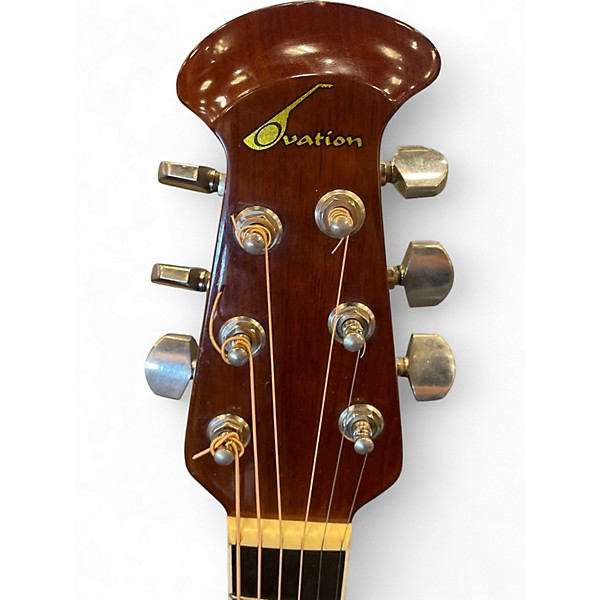 Used 1980s Ovation Ultra series 1517 Natural Acoustic Electric Guitar