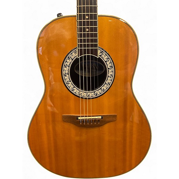 Used 1980s Ovation Ultra series 1517 Natural Acoustic Electric Guitar