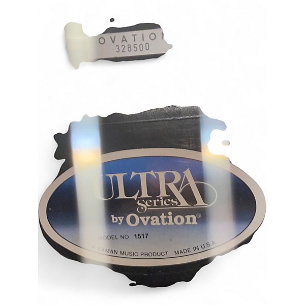 Used 1980s Ovation Ultra series 1517 Natural Acoustic Electric Guitar