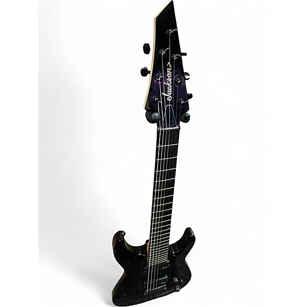 Used Jackson JS22-7 Dinky 7 String Black Solid Body Electric Guitar