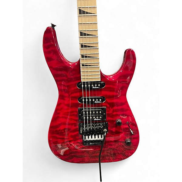 Used Jackson JS34Q Dinky Trans Red Solid Body Electric Guitar