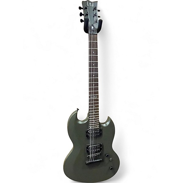 Used ESP LTD Viper 100 Military Green Solid Body Electric Guitar
