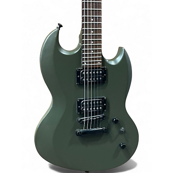 Used ESP LTD Viper 100 Military Green Solid Body Electric Guitar