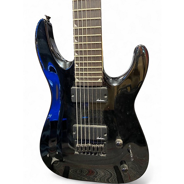 Used Jackson JS22-7 Dinky 7 String Black Solid Body Electric Guitar