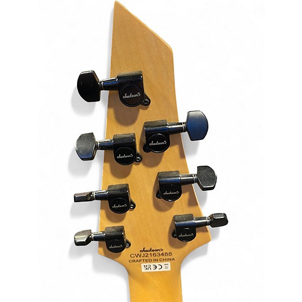 Used Jackson JS22-7 Dinky 7 String Black Solid Body Electric Guitar