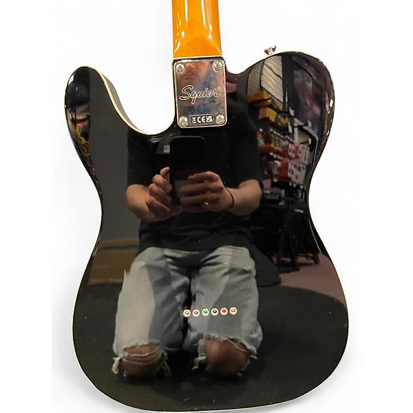 Used Squier Baritone Telecaster Custom Black Baritone Guitars