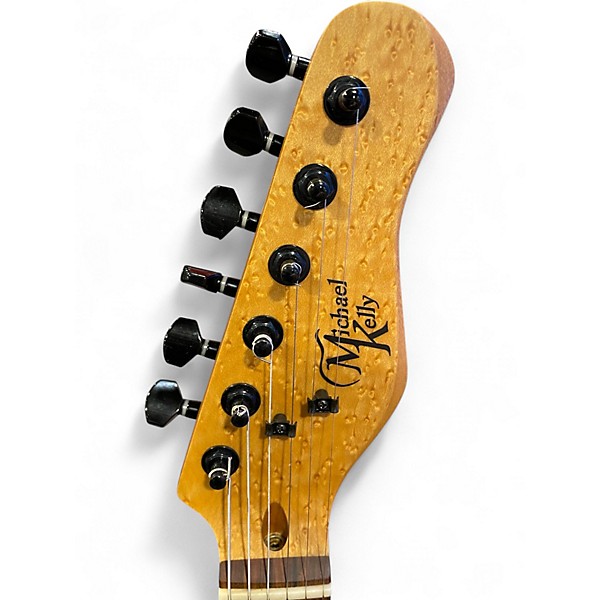 Used Michael Kelly Burl 50 Ultra Burl Blue Solid Body Electric Guitar