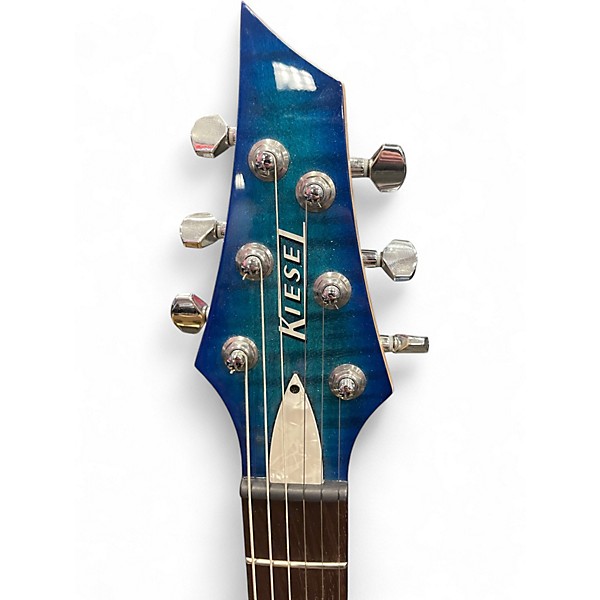 Used Kiesley DELOS TIGER BLUE Solid Body Electric Guitar