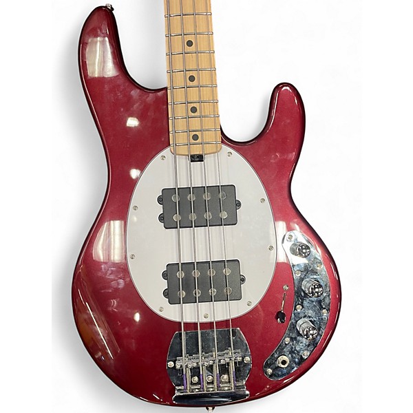 Used Sterling by Music Man Sub Series Ray 4 HH Metallic Red Electric Bass Guitar