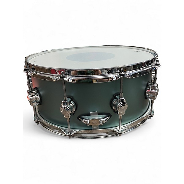 Used DW 14X6.5 Design Series Snare Satin Sage Metallic Drum