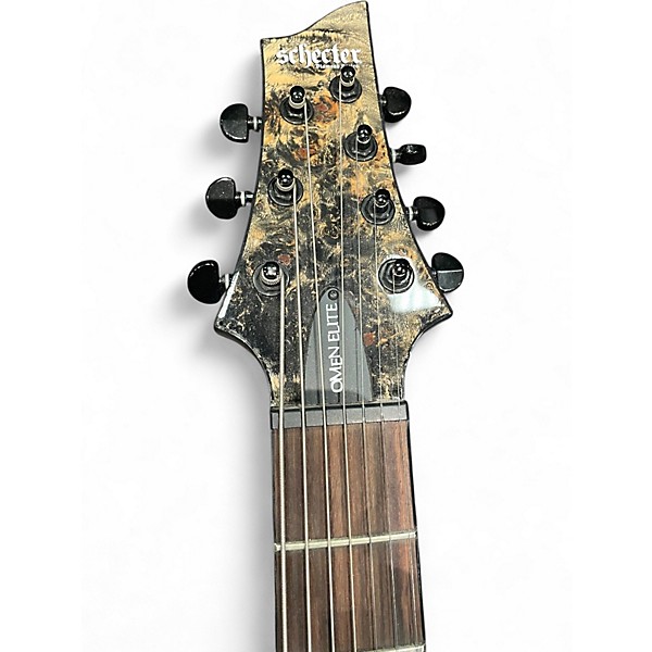 Used Schecter Guitar Research OMEN ELITE 7-STRING Charcoal Solid Body Electric Guitar