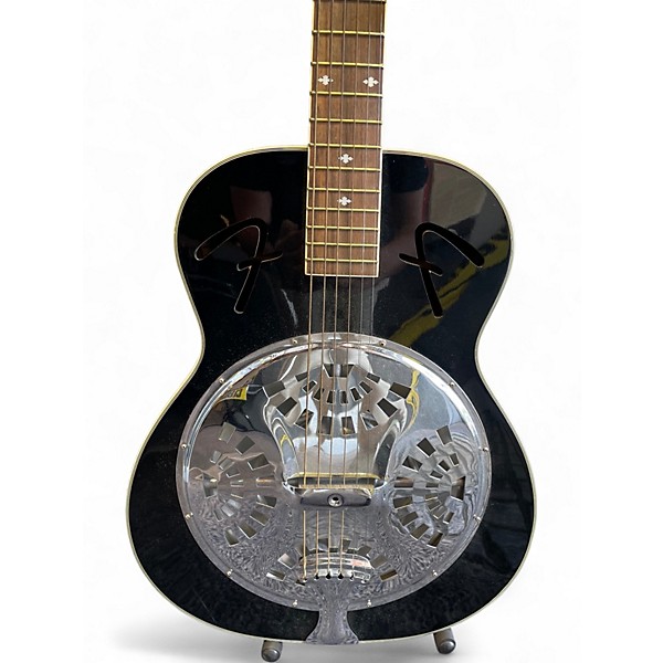 Used Fender F-50 RESONATOR BLACK Acoustic Guitar
