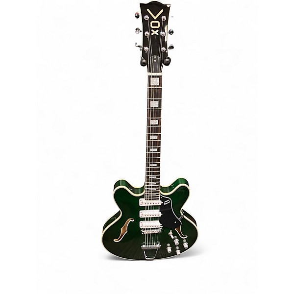 Used VOX Bobcat Italian Green Hollow Body Electric Guitar