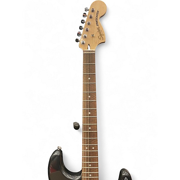 Used Squier Standard Stratocaster Black Solid Body Electric Guitar