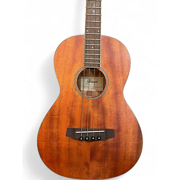 Used Ibanez PNB14E Open Natural Acoustic Bass Guitar