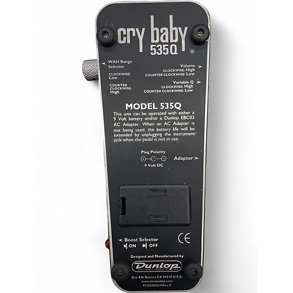Used Dunlop 535Q Cry Baby Multi-Wah Effect Pedal