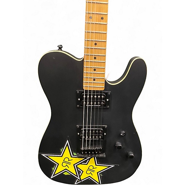 Used Schecter Guitar Research Diamond Series PT Flat Black Solid Body Electric Guitar