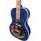 Used Recording King dirty 30's Resonator Metallic Blue Acoustic Electric Guitar