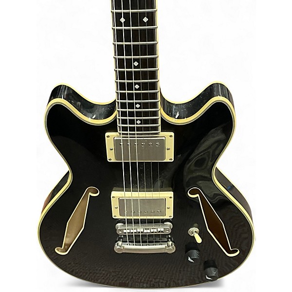 Used D'Angelico EXCEL MINI DC TOUR Black Hollow Body Electric Guitar