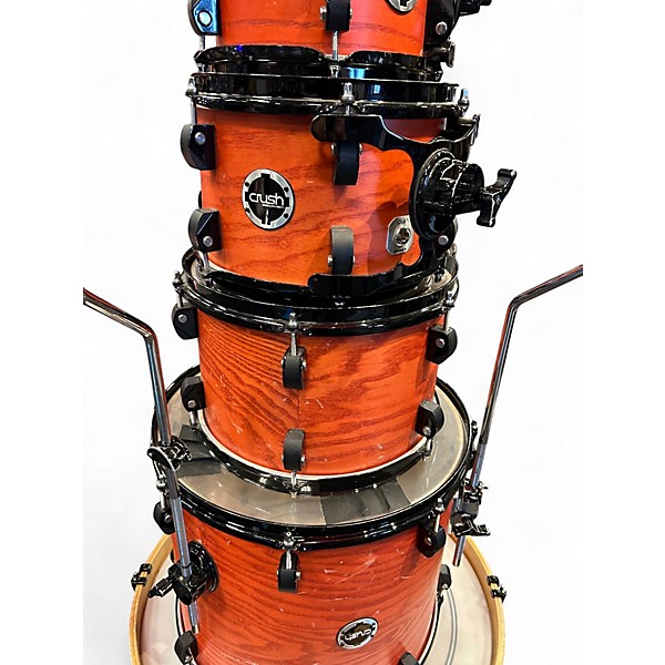 Used Crush Drums & Percussion 5 Piece Chameleon Birch Burnt Orange Drum Kit